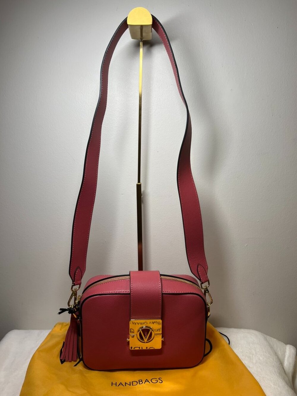Valentino by Mario Valentino Pink Babette Bonbonniere Leather Crossbody NWT